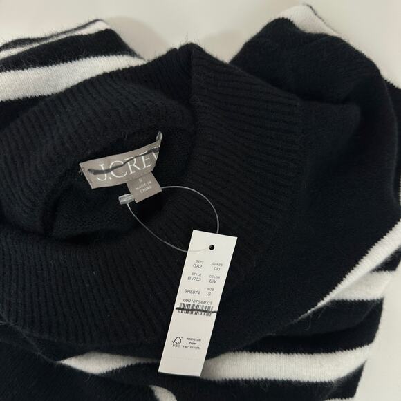 J.Crew Chunky Crewneck Sweater Supersoft Yarn Cropped Oversized Black Small NWT - Picture 8 of 11